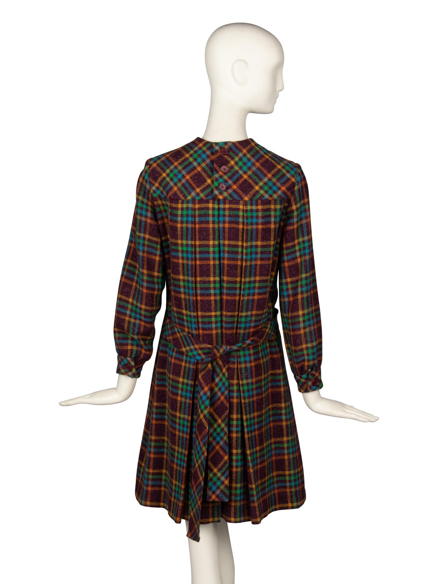 Christian Dior, Haute Couture Plaid Tweed Dress