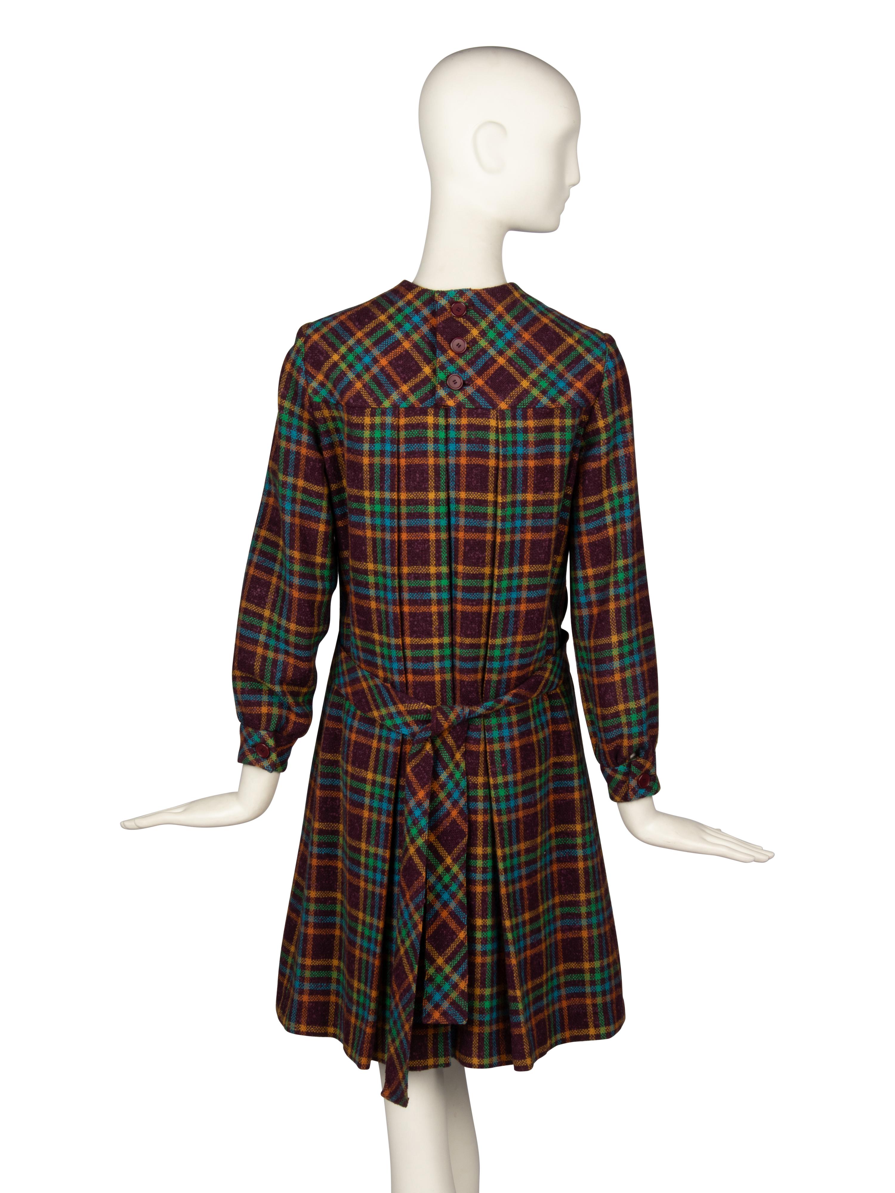 Christian Dior, Haute Couture Plaid Tweed Dress
