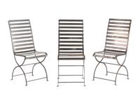 A Set of Three Contemporary Steel Side Chairs