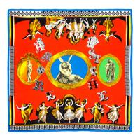 A Gianni Versace Silk Atelier Print Scarf, 35" x 35".