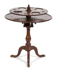 A George III Style Mahogany Tripod Table Height 33 1/2 x diameter 37 inches. — 19TH CENTURY