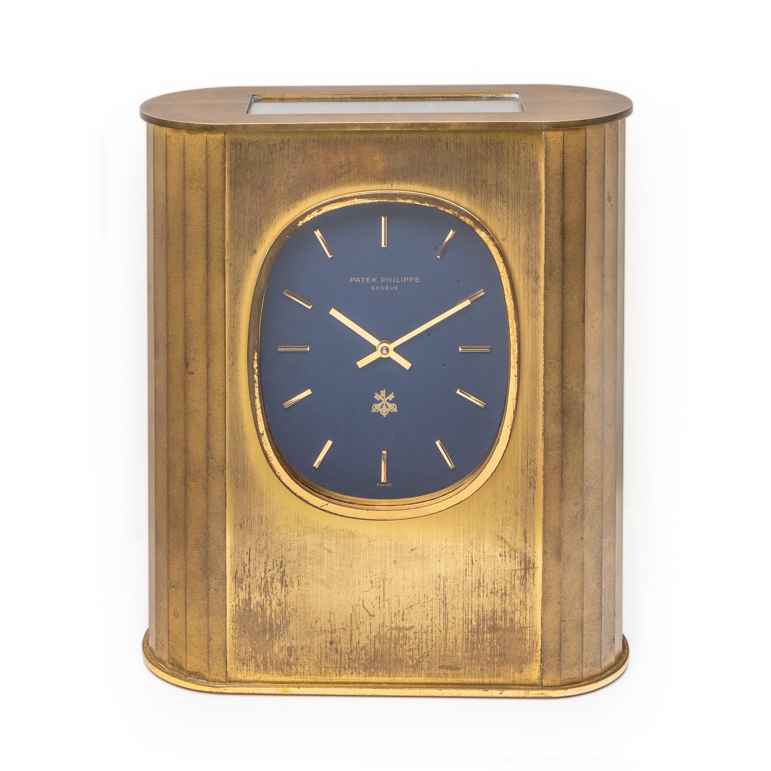 Patek Philippe, Ref. 1505, Brass 'Golden Ellipse' Desk Clock