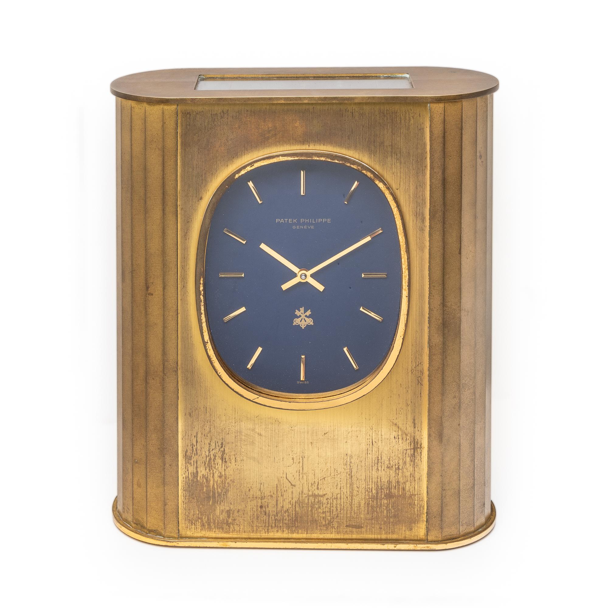 Patek Philippe, Ref. 1505, Brass 'Golden Ellipse' Desk Clock