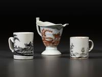 Six Chinese Export Porcelain 'Quaker Farmer' Articles