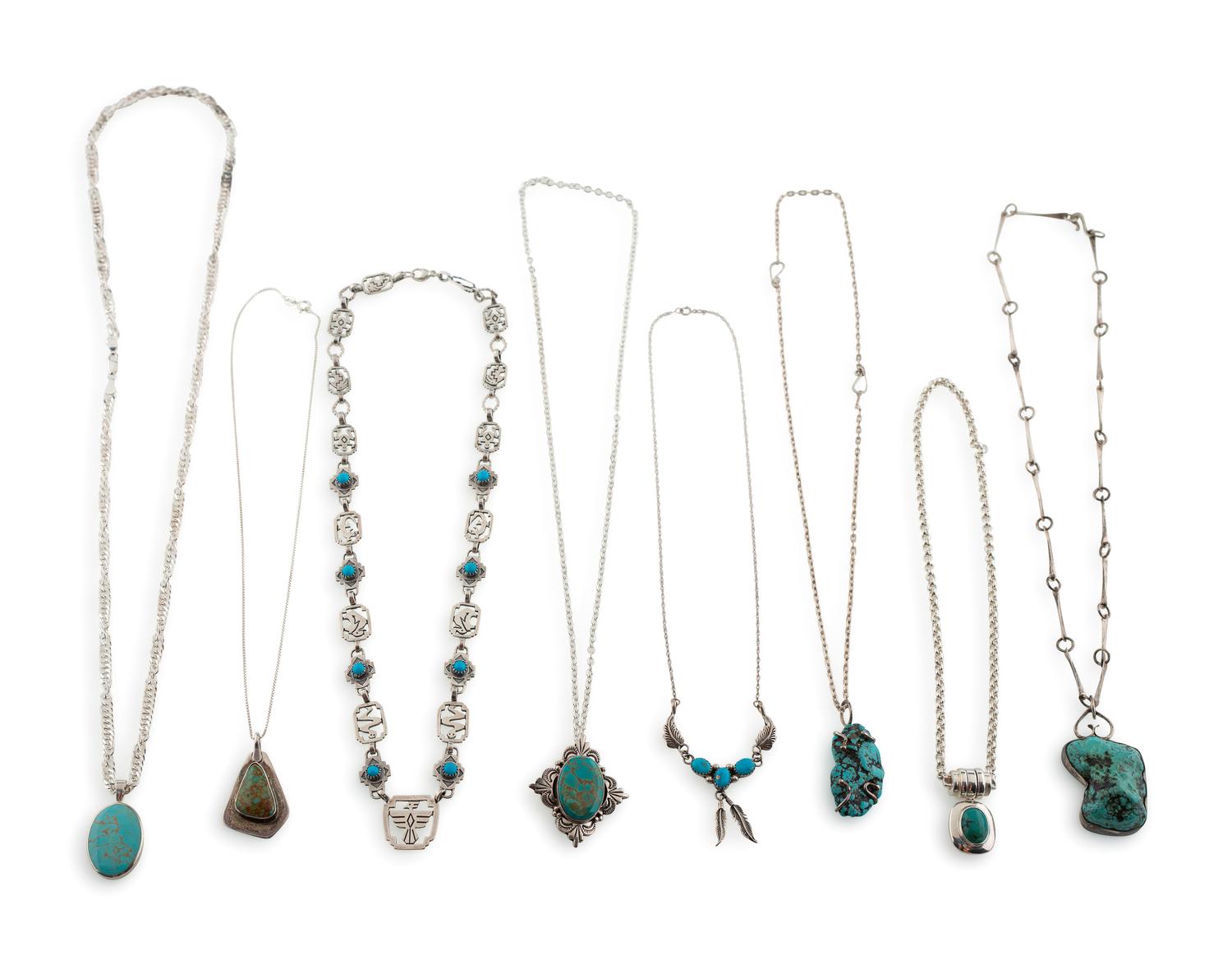 Southwestern-style Silver and Turquoise Neclaces