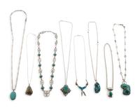 Southwestern-style Silver and Turquoise Neclaces
