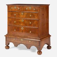 A William & Mary walnut veneered chest-on-stand circa 1720
