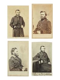 [CIVIL WAR]. A group of 4 CDVs of Ulysses S. Grant by BRADY, ANTHONY and GUTEKUNST. Ca 1860s.