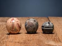 Miniature Sgraffito Pottery, with Hunters and Warriors