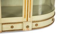 An Empire Style Painted and Parcel Gilt Vitrine Cabinet