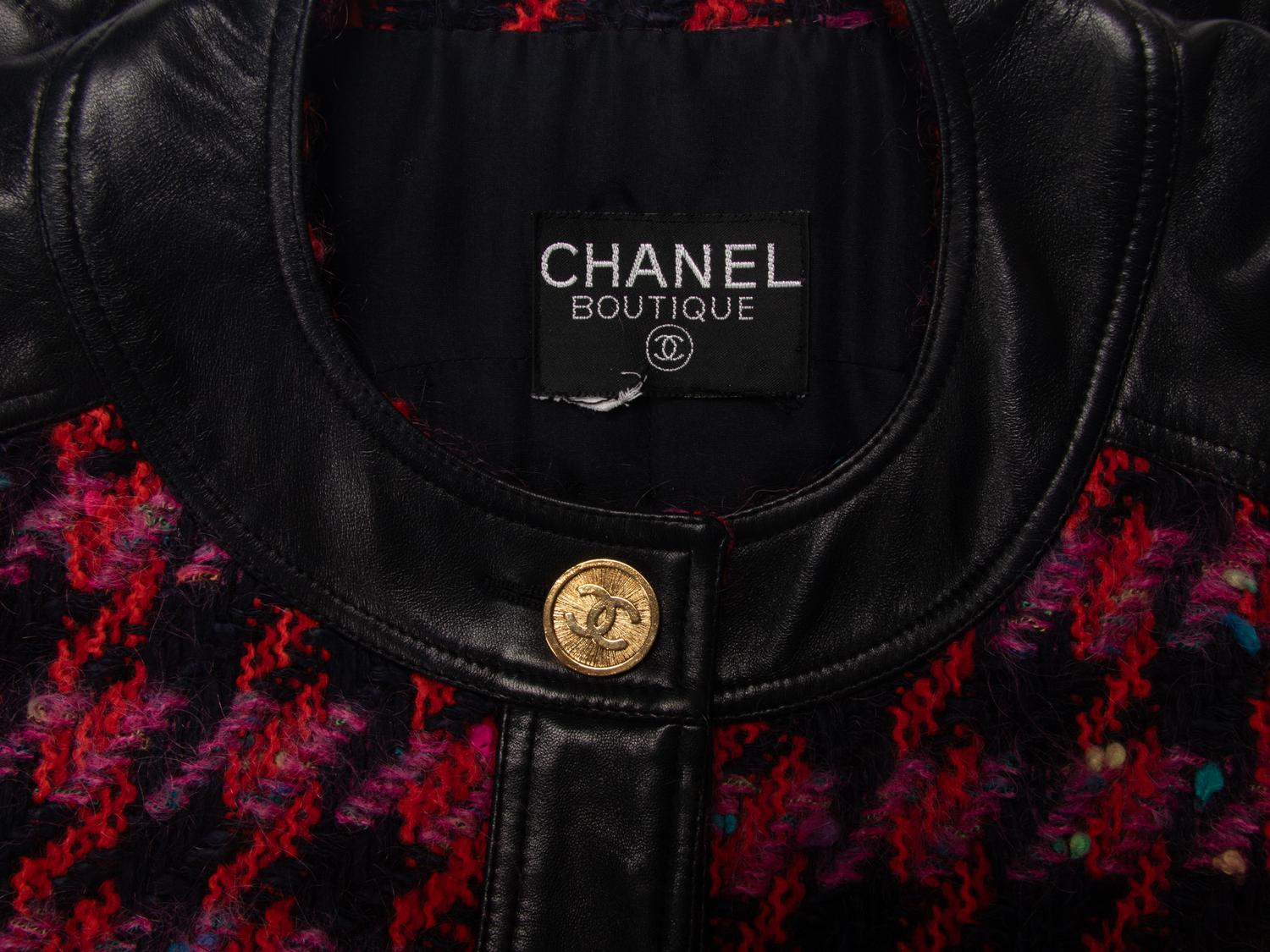 Chanel Tweed & Leather Jacket, 1990