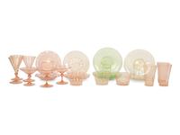 A Venetian Gilt Iridescent Glass Table Service
