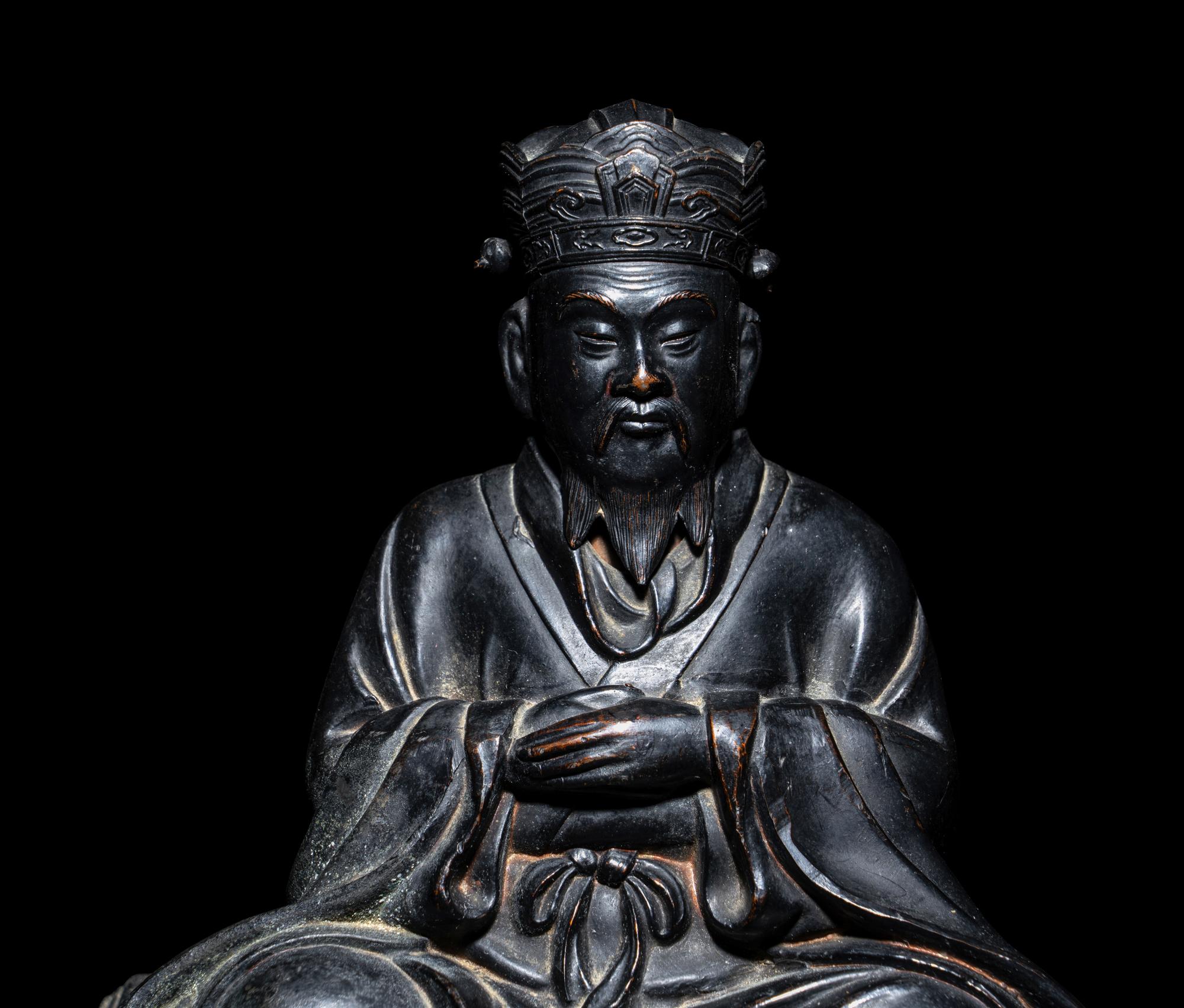 A Japanese Bronze Figure of a Daoist Immortal