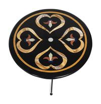 Two Italian Pietra Dura and Wrought-Iron Guéridons — 20TH CENTURY