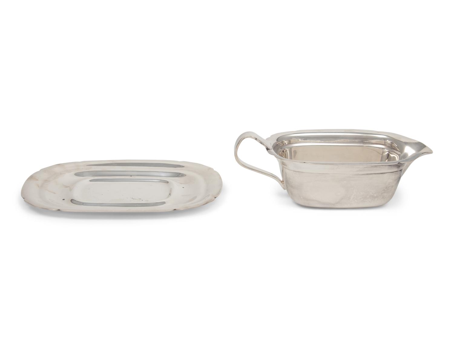 A Reed & Barton Silver-Plate Creamer and Underplate