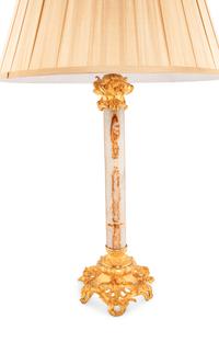 A Gilt Bronze Mounted Onyx Table Lamp