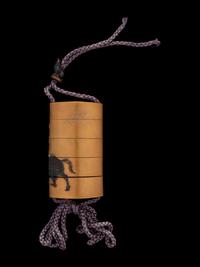 A Japanese Mother-of-Pearl Inlaid Gold Lacquer Four-Case Inro