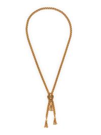YELLOW GOLD AND TURQUOISE SLIDE NECKLACE