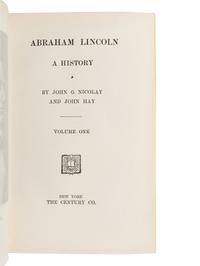 [BINDINGS]. -- [LINCOLN, Abraham]. NICOLAY, John George (1832-1901). -- HAY, John Milton (1838-1905). Abraham Lincoln. A History. New York: The Century Co., 1914.