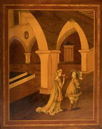 An Italian Marquetry Fall-Front Cabinet
