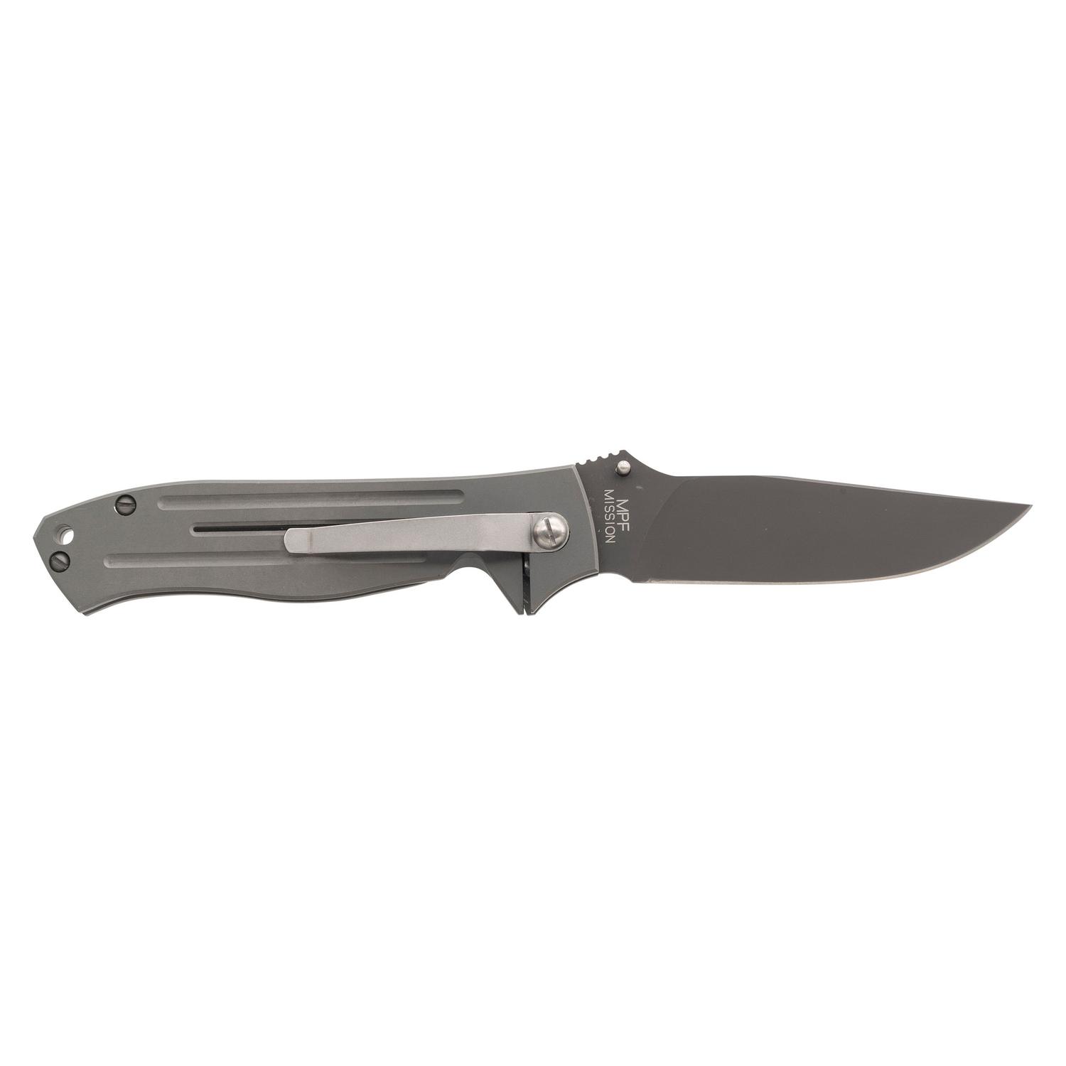 Prototype Mission Knives & Tools Non-Serrated MPF-1 All Titanium Folding Knife - Only 4 Produced, with Homer Brett Letter