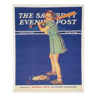 [Baseball] Poster of Douglass Crockwell's Iconic Up at Bat Image for the August 10, 1940 cover of The Saturday Evening Post