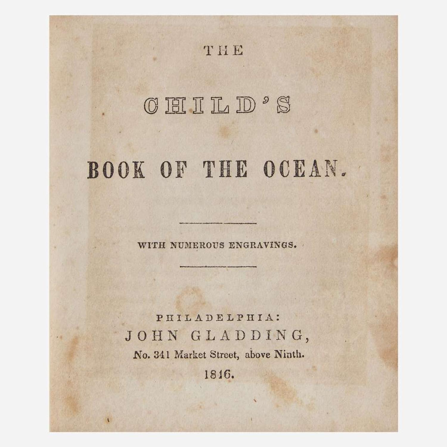 [Children's & Illustrated] [Anderson, Alexander] The Child's Book of the Ocean