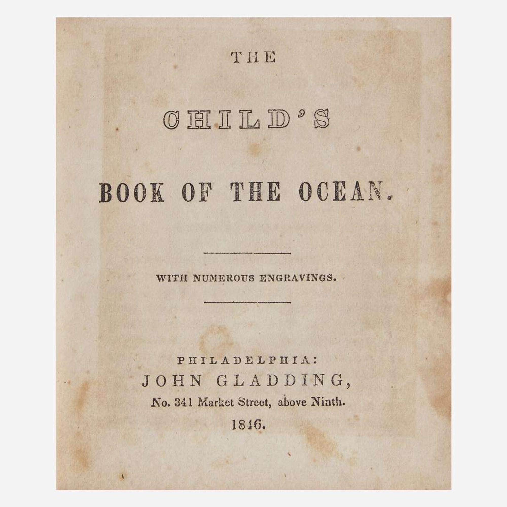 [Children's & Illustrated] [Anderson, Alexander] The Child's Book of the Ocean