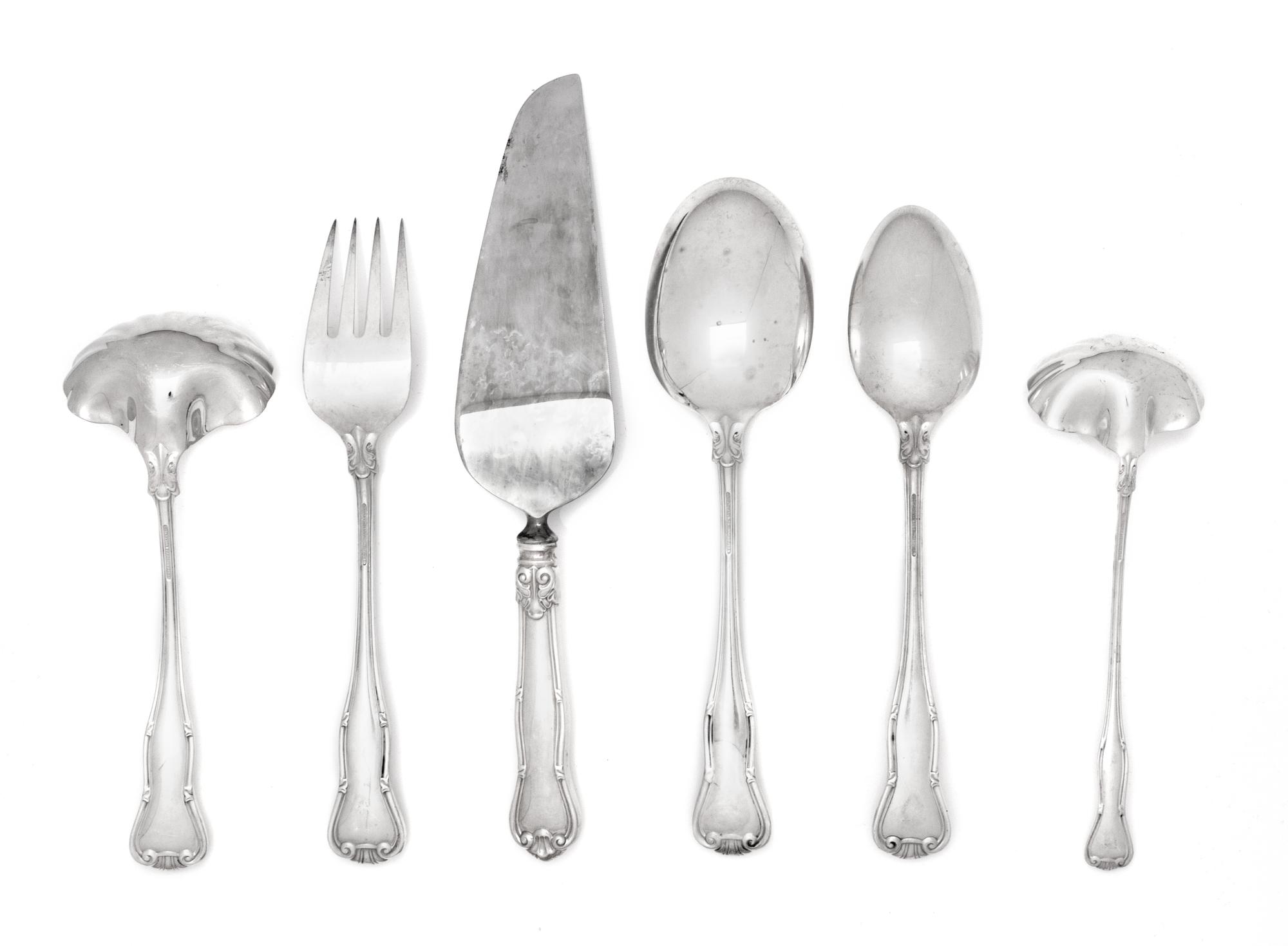 A Tiffany and Co. Provence Silver Flatware Service
