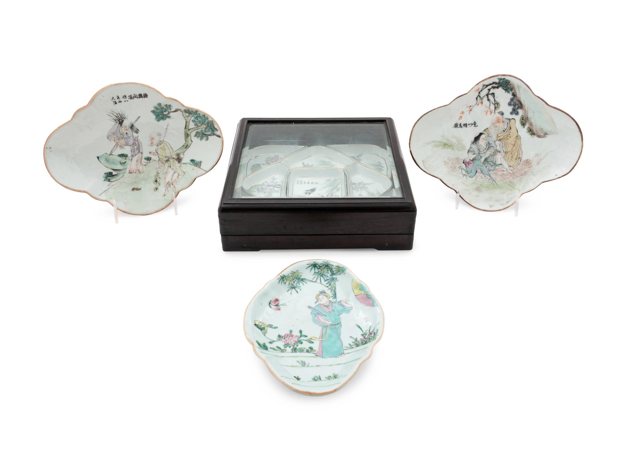 Twelve Chinese Famille Rose Porcelain Table Wares