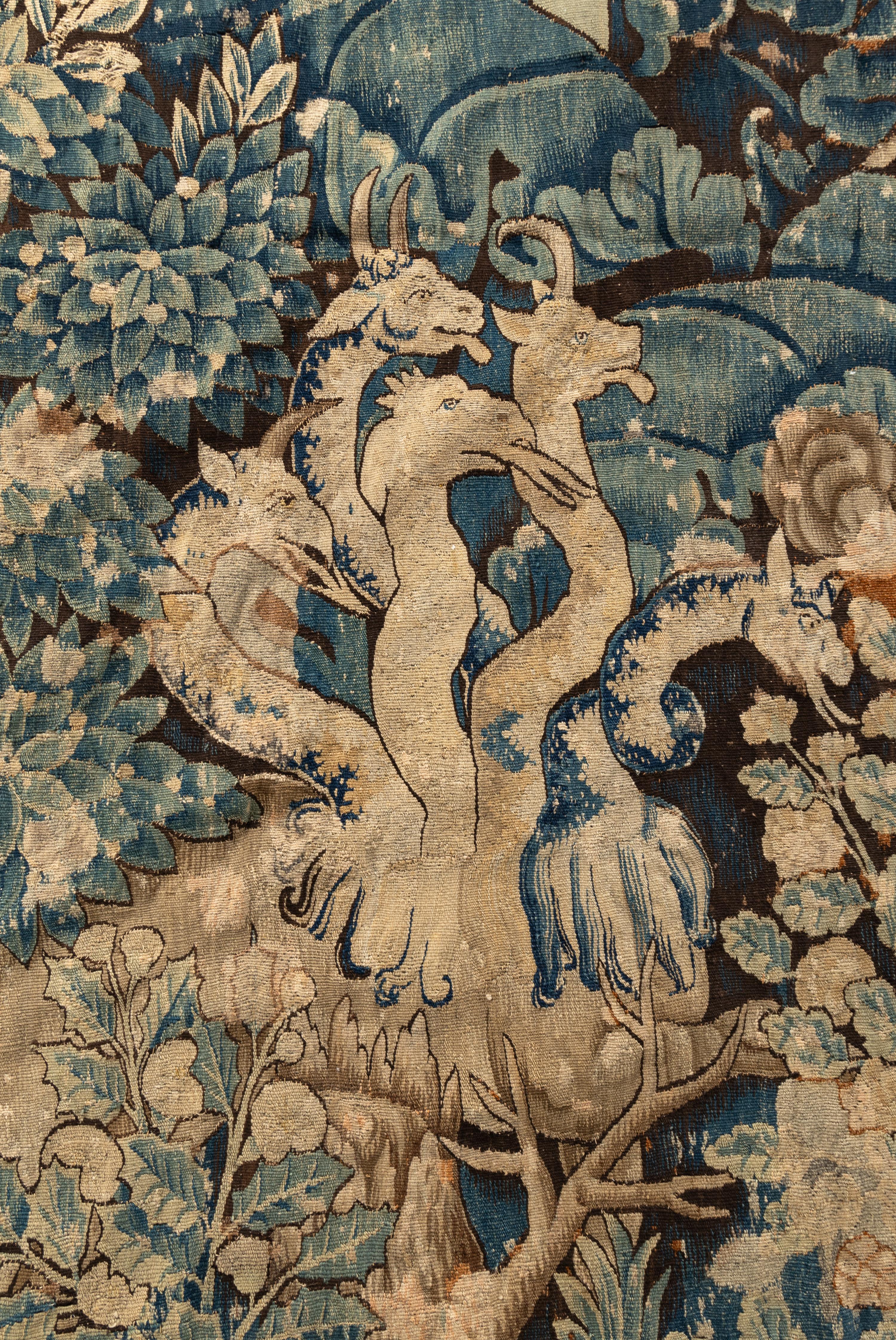 A Flemish Wool Verdure Tapestry
