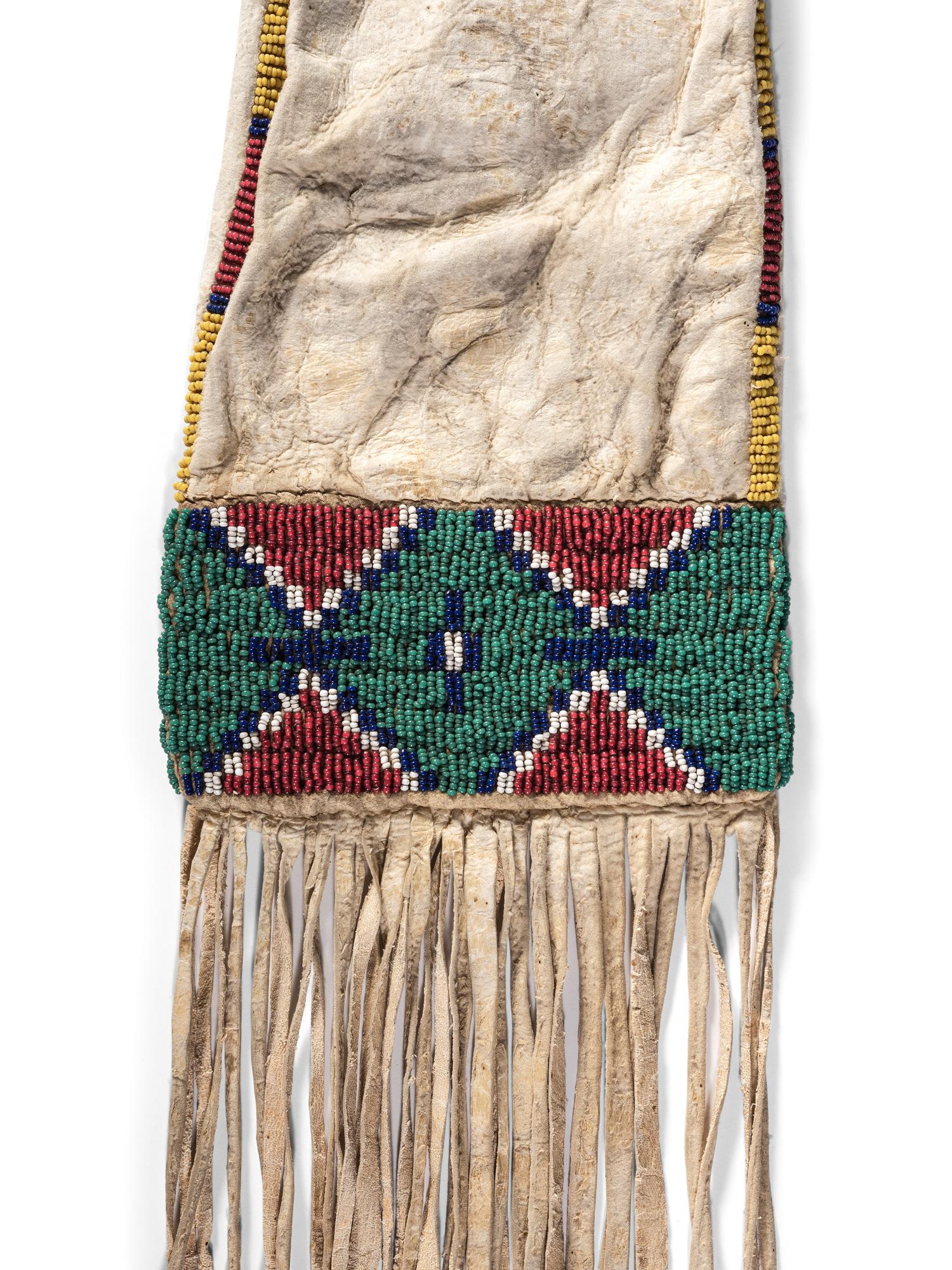 Central Plains Beaded Hide Tobacco Bag