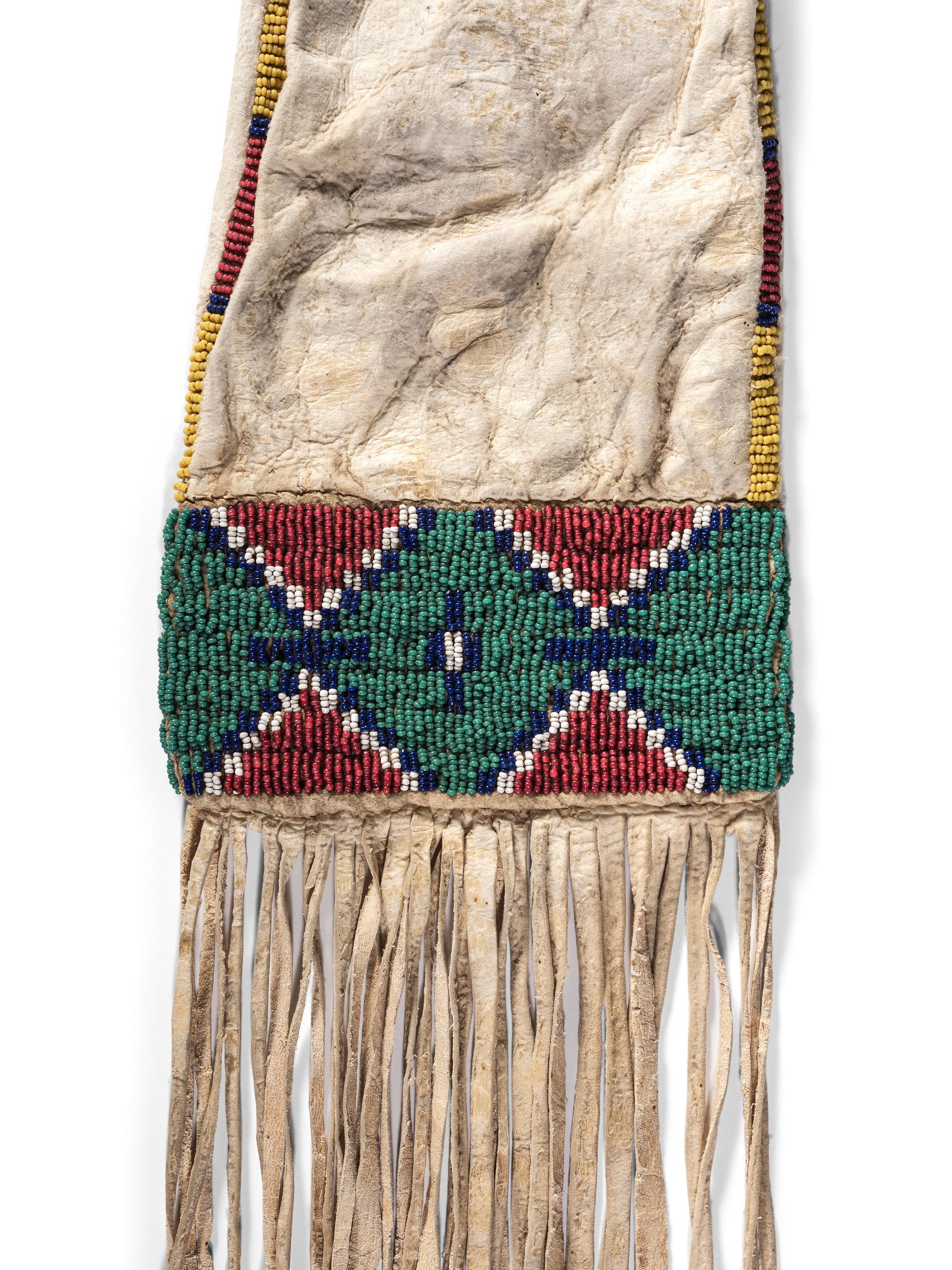 Central Plains Beaded Hide Tobacco Bag