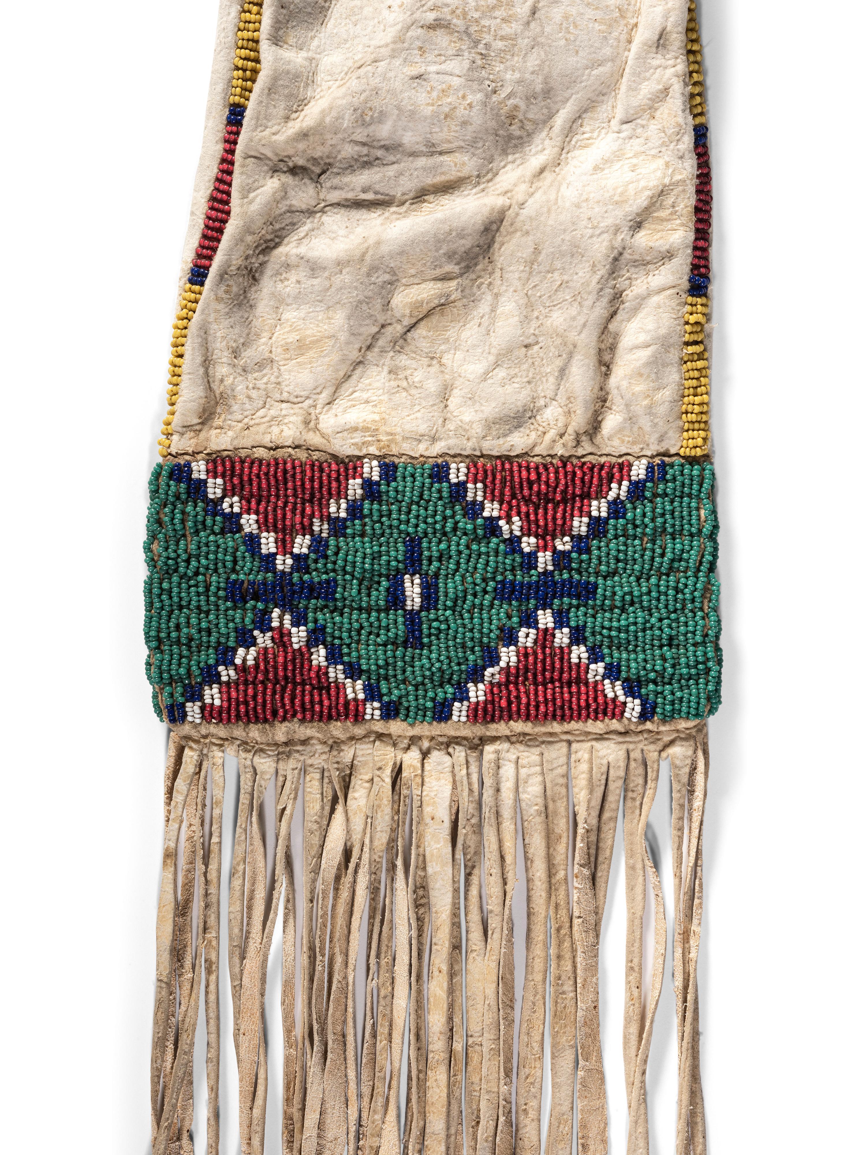 Central Plains Beaded Hide Tobacco Bag