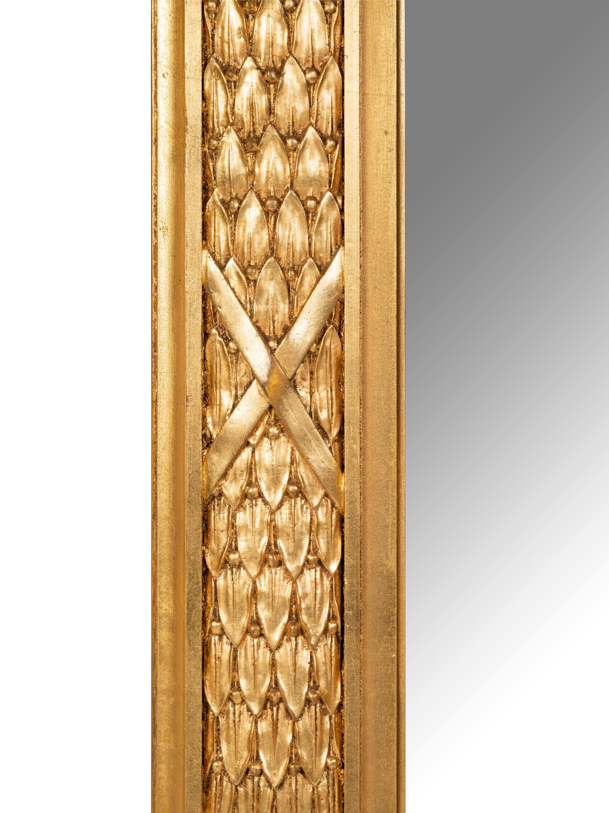 An Empire Style Giltwood Pier Mirror