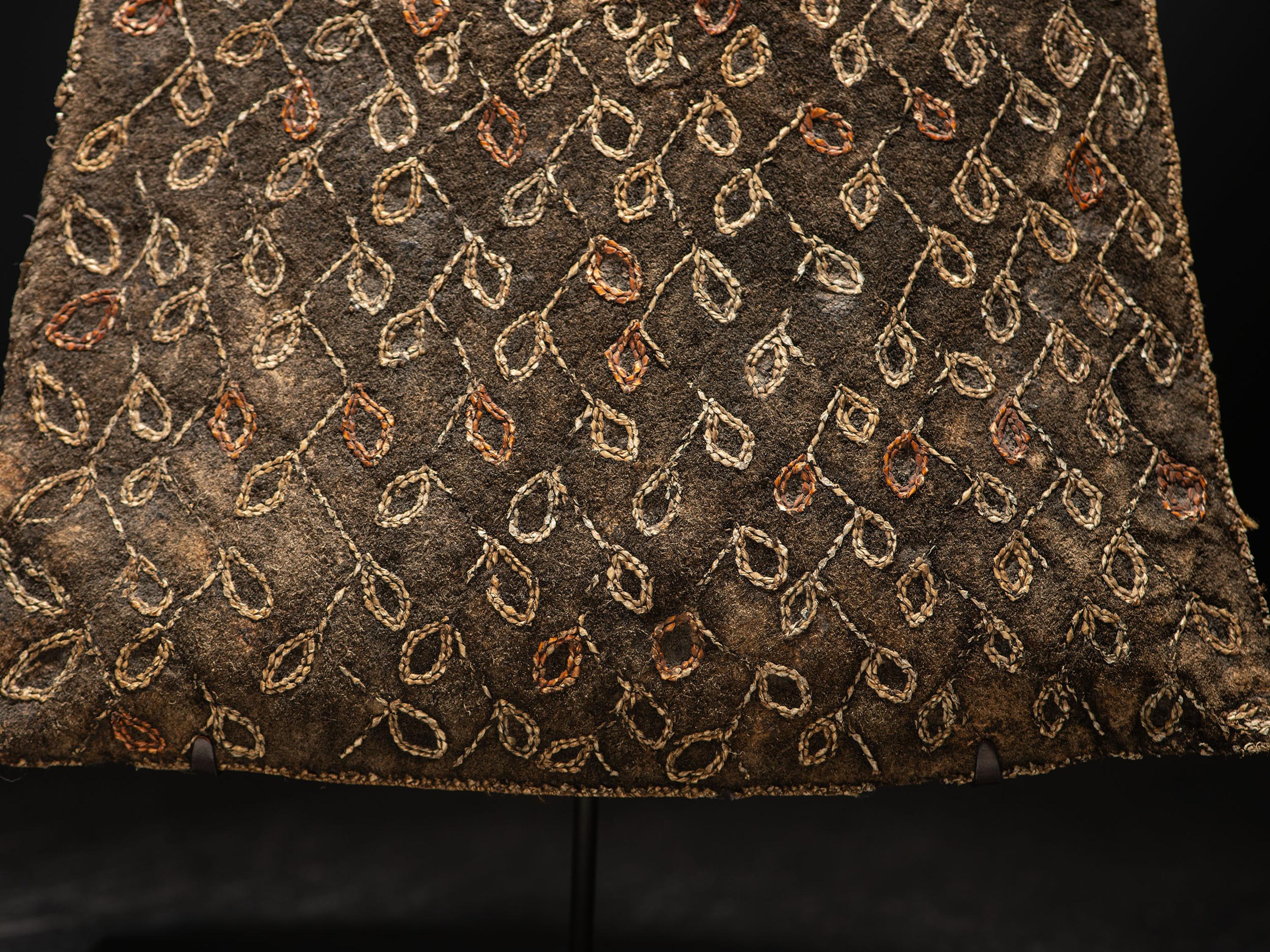Northeastern Black-Tanned Quilled Bag