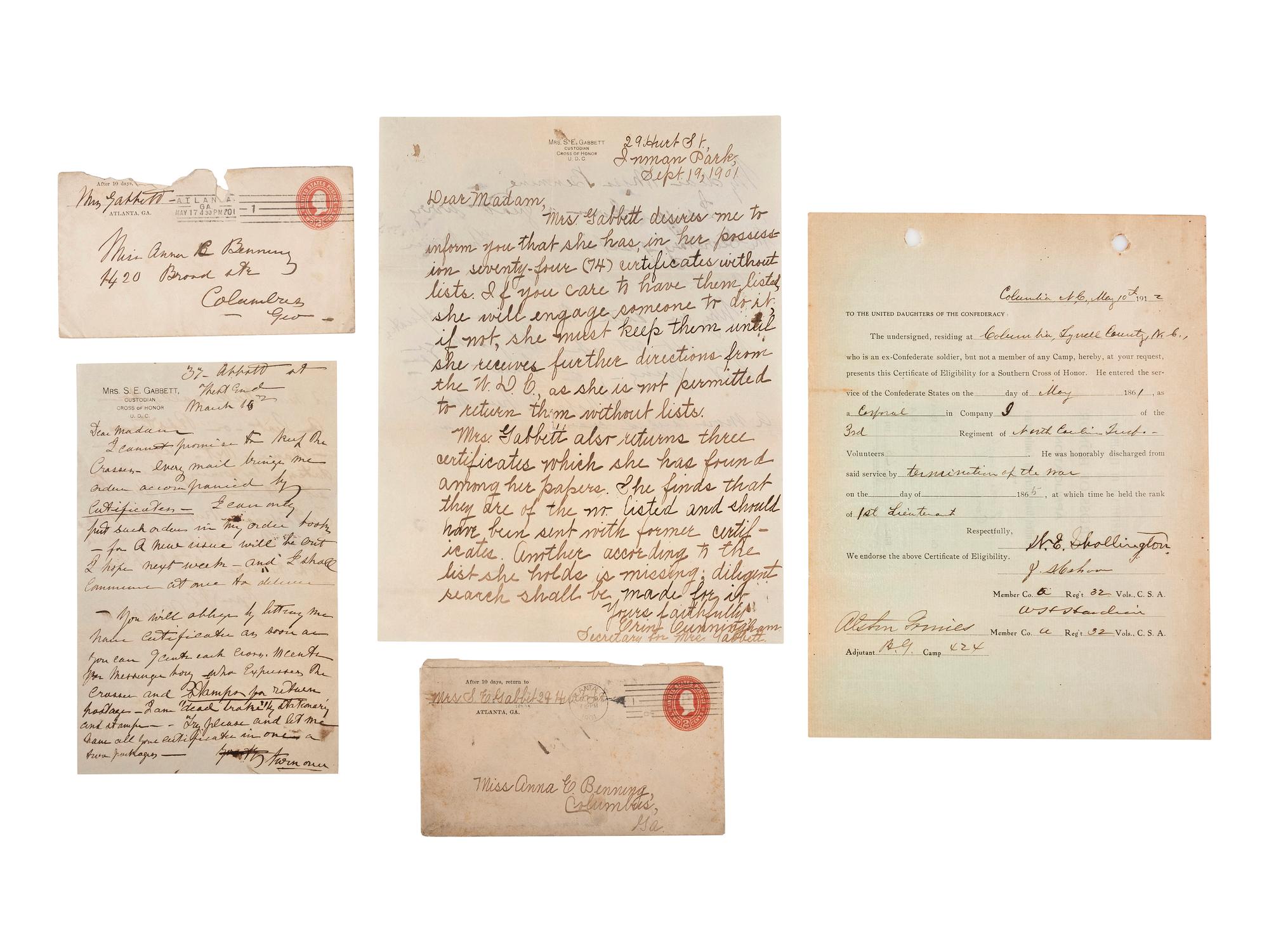 [RECONSTRUCTION]. Dabney MAURY ALS to BEAUREGARD. 1873. [With:] Confederate veteran ephemera.