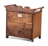 A Victorian Carved Cherrywood Diminutive Chest of Drawers