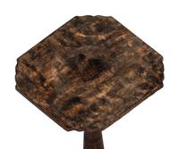 A Federal Turned and Stained Cherrywood Tablet-Top Candlestand