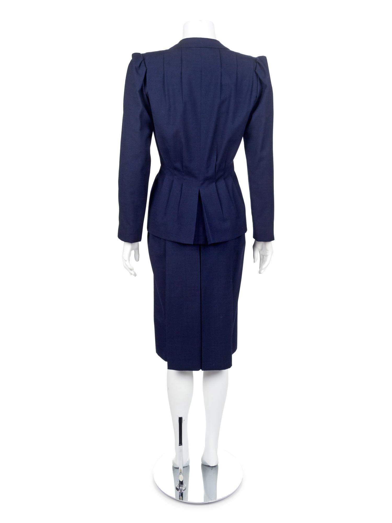 One Bill Blass Dress and Jacket, One Galanos Skirt Suit, and One Koos Ven den Akker Skirt Suit, 1970s-1980s — Sold to benefit the Art Acquisition Fund at the Indianapolis Museum of Art at Newfield.
