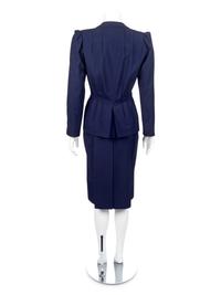 One Bill Blass Dress and Jacket, One Galanos Skirt Suit, and One Koos Ven den Akker Skirt Suit, 1970s-1980s — Sold to benefit the Art Acquisition Fund at the Indianapolis Museum of Art at Newfield.