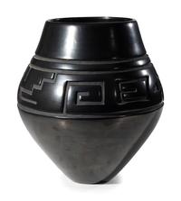 Award Winning Carved Blackware Pottery Vase