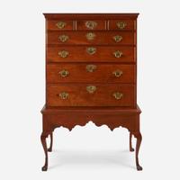 A Queen Anne carved walnut chest-on-frame Pennsylvania, late 18th century