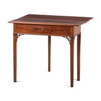 A Chippendale Figured Mahogany One-Drawer Card Table