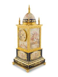 A Vienna Gilt Bronze Mounted Porcelain Clock