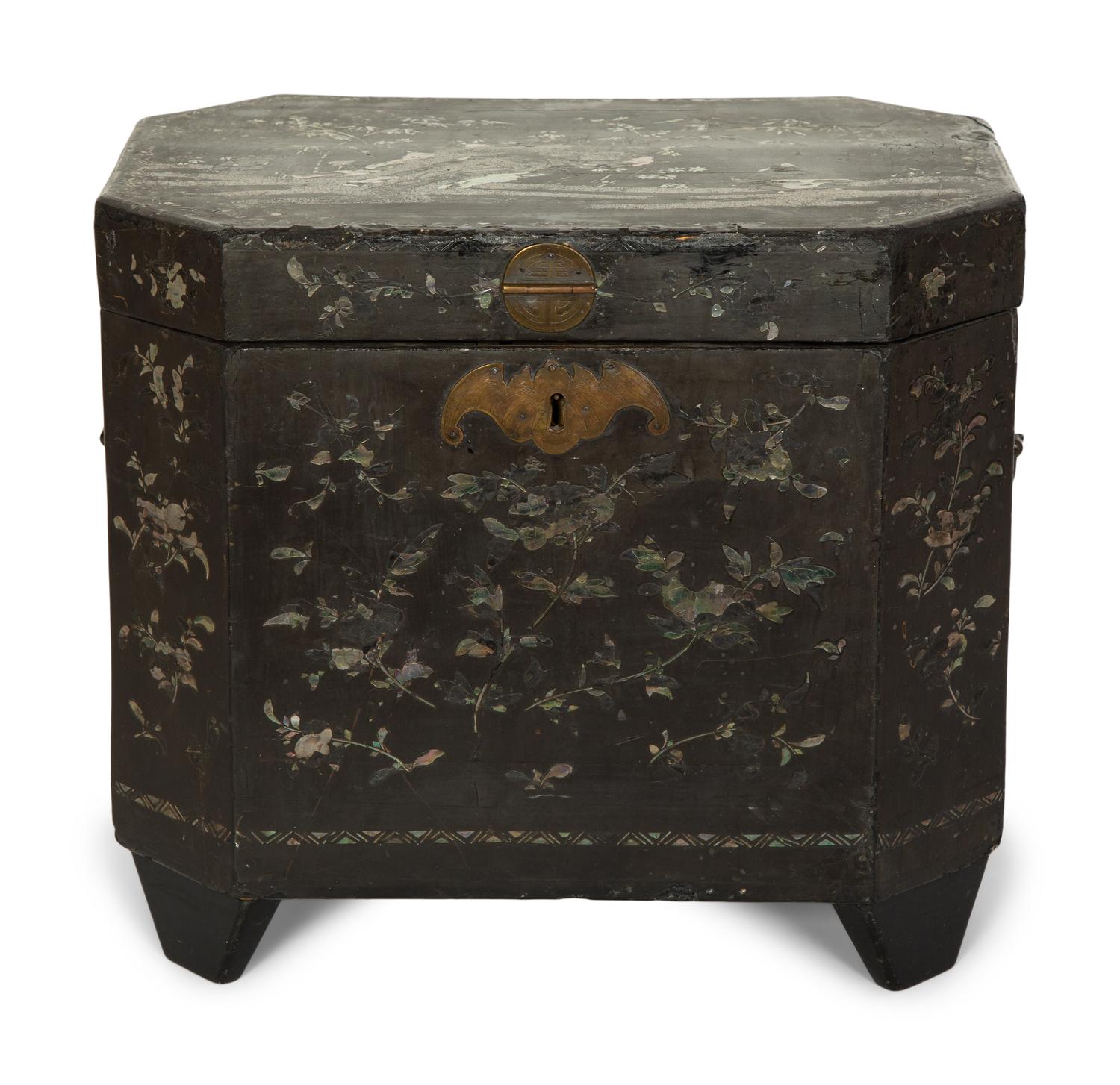 A Mother-of-Pearl Inlaid Camphor Wood Box