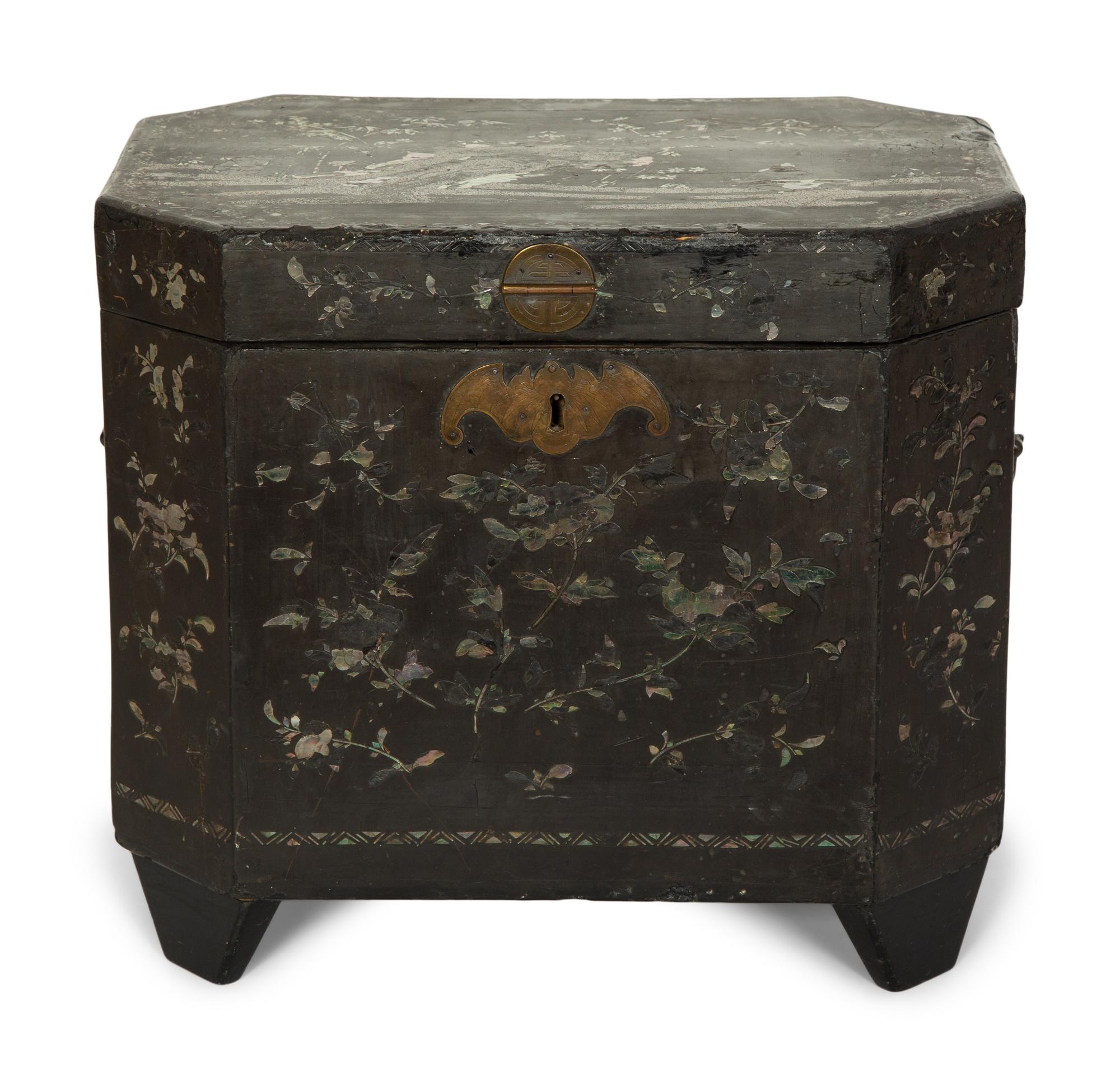 A Mother-of-Pearl Inlaid Camphor Wood Box