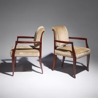 Émile-Jacques Ruhlmann (French, 1879-1933) — Pair of Drouant chairs, designed 1925