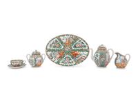 A Partial Set of Chinese Rose Medallion Porcelain Dinner Service
