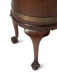 A George II Brass Mounted Mahogany Cellarette on Stand